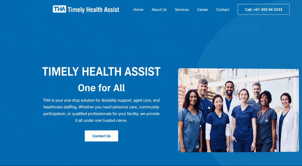 Timely Health Assist website